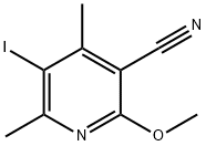 5-Iodo-2-methoxy-4,6-dimethylpyridine-3-carbonitrile Struktur