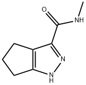 N-Methyl-1H,4H,5H,6H-cyclopenta-[c]pyrazole-3-carboxamide 化学構造式