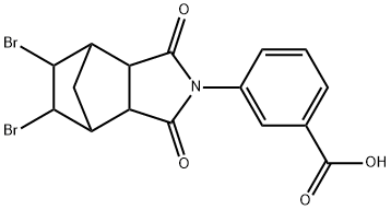 3-(5,6-Dibromo-1,3-dioxooctahydro-2H-4,7-methanoisoindol-2-yl)benzoic acid Struktur