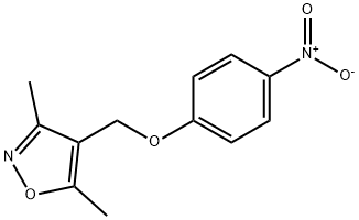 3,5-二甲基-4-[(4-硝基苯氧基)甲基]异恶唑, 951923-68-5, 结构式