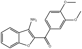 (3-氨基-2-苯并呋喃基)-(3,4-二甲氧苯基)甲酮, 733790-97-1, 结构式