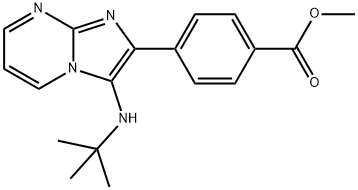 Methyl 4-[3-(tert-butylamino)imidazo-[1,2-a]pyrimidin-2-yl]benzoate Structure