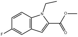 1-乙基-5-氟-1H-吲哚-2-甲酸甲酯,1172385-39-5,结构式