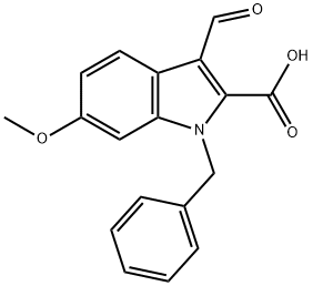 1-苄基-3-甲酰-6-甲氧基-1H-2-吲哚甲酸, 1242967-52-7, 结构式