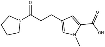 1-Methyl-4-(3-oxo-3-pyrrolidin-1-ylpropyl)-1H-pyrrole-2-carboxylic acid Structure