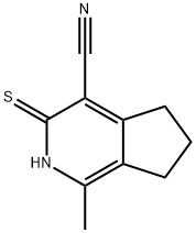 1-Methyl-3-thioxo-3,5,6,7-tetrahydro-2H-cyclopenta[c]pyridine-4-carbonitrile 化学構造式
