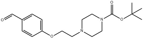 tert-Butyl 4-[2-(4-formylphenoxy)-ethyl]piperazine-1-carboxylate Struktur