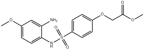 Methyl (4-{[(2-amino-4-methoxyphenyl)-amino]sulfonyl}phenoxy)acetate Structure