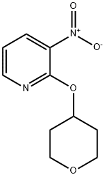 3-Nitro-2-(tetrahydro-2H-pyran-4-yloxy)pyridine 结构式