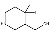 (4,4-ジフルオロピペリジン-3-イル)メタノール 化学構造式