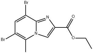 Ethyl 6,8-dibromo-5-methylimidazo-[1,2-a]pyridine-2-carboxylate Structure