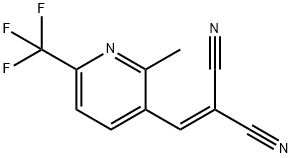 {[2-Methyl-6-(trifluoromethyl)pyridin-3-yl]methylene}malononitrile 结构式