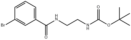 (2-(3-溴苯甲酰胺基)乙基)氨基甲酸叔丁酯 结构式