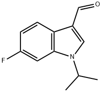 6-フルオロ-1-イソプロピル-1H-インドール-3-カルブアルデヒド 化学構造式