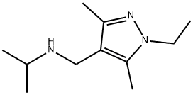 N-[(1-エチル-3,5-ジメチル-1H-ピラゾール-4-イル)メチル]-N-イソプロピルアミン 化学構造式