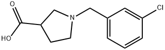 1-(3-CHLOROBENZYL)PYRROLIDINE-3-CARBOXYLICACID 结构式
