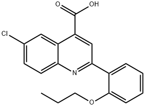 6-CHLORO-2-(2-PROPOXYPHENYL)QUINOLINE-4-CARBOXYLIC ACID Struktur
