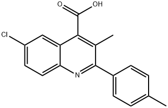 6-CHLORO-3-METHYL-2-(4-METHYLPHENYL)QUINOLINE-4-CARBOXYLIC ACID Structure