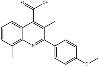 2-(4-METHOXYPHENYL)-3,8-DIMETHYLQUINOLINE-4-CARBOXYLIC ACID Structure