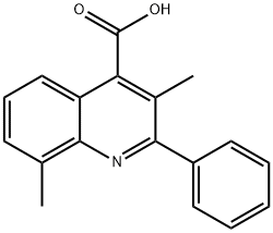 3,8-DIMETHYL-2-PHENYLQUINOLINE-4-CARBOXYLIC ACID Structure