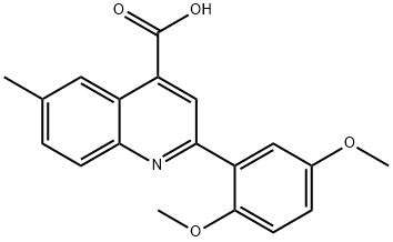 2-(2,5-DIMETHOXYPHENYL)-6-METHYLQUINOLINE-4-CARBOXYLIC ACID Structure