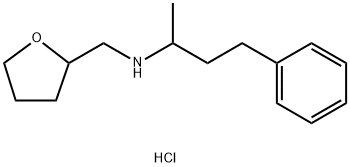 (1-METHYL-3-PHENYL-PROPYL)-(TETRAHYDRO-FURAN-2-YLMETHYL)-AMINE HYDROCHLORIDE 化学構造式