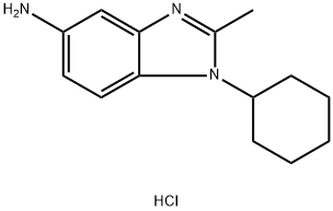 1-环己基-2-甲基-1H-苯并[D]咪唑-5-胺二盐酸盐 结构式