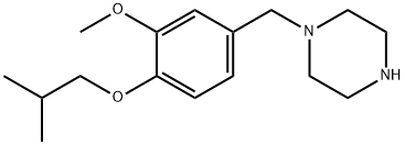 1-(4-イソブトキシ-3-メトキシベンジル)ピペラジン 化学構造式