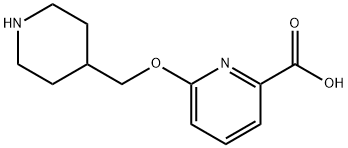 6-(piperidin-4-ylmethoxy)pyridine-2-carboxylic acid Struktur