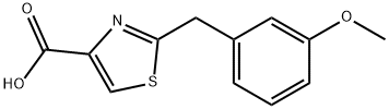 2-(3-methoxybenzyl)-1,3-thiazole-4-carboxylic acid Struktur