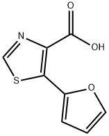 5-(2-フリル)-1,3-チアゾール-4-カルボン酸 化学構造式