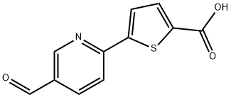 5-(5-formylpyridin-2-yl)thiophene-2-carboxylic acid Struktur