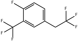1-フルオロ-4-(2,2,2-トリフルオロエチル)-2-(トリフルオロメチル)ベンゼン 化学構造式