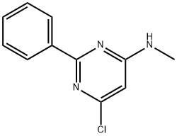 6-クロロ-N-メチル-2-フェニル-4-ピリミジンアミン 化学構造式