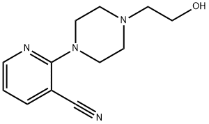 2-[4-(2-hydroxyethyl)piperazino]nicotinonitrile Struktur