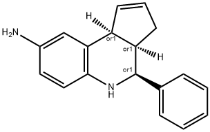 (3AR,4S,9bS)-4-phenyl-3a,4,5,9b-tetrahydro-3H-cyclopenta[c]quinolin-8-amine 化学構造式