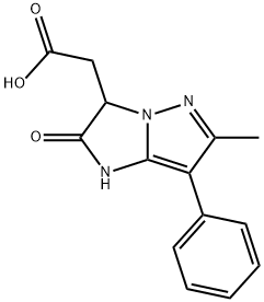 (6-Methyl-2-oxo-7-phenyl-2,3-dihydro-1H-imidazo-[1,2-b]pyrazol-3-yl)acetic acid Structure