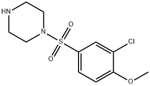 1-[(3-Chloro-4-methoxyphenyl)sulfonyl]piperazine Struktur