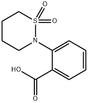 2-(1,1-Dioxido-1,2-thiazinan-2-yl)benzoic acid 化学構造式