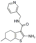 2-氨基-6-甲基-N-(3-吡啶基甲基)-4,5,6,7-四氢苯并噻吩-3-甲酰胺, , 结构式