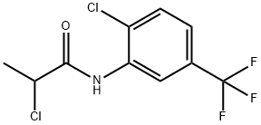 2-氯-N-[2-氯-5-(三氟甲基)苯基]丙酰胺 结构式