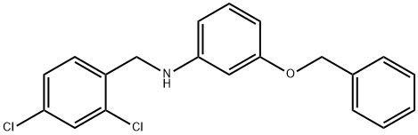 3-(Benzyloxy)-N-(2,4-dichlorobenzyl)aniline 化学構造式