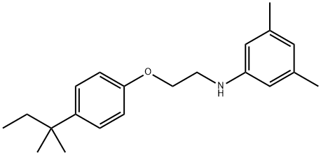 3,5-Dimethyl-N-{2-[4-(tert-pentyl)phenoxy]-ethyl}aniline 结构式