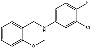 3-Chloro-4-fluoro-N-(2-methoxybenzyl)aniline 结构式