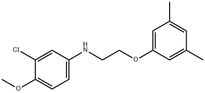 3-Chloro-N-[2-(3,5-dimethylphenoxy)ethyl]-4-methoxyaniline 结构式