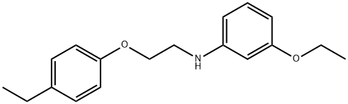 3-Ethoxy-N-[2-(4-ethylphenoxy)ethyl]aniline,1040685-29-7,结构式