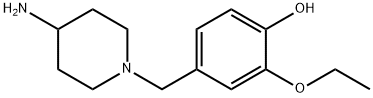 4-[(4-Aminopiperidin-1-yl)methyl]-2-ethoxyphenol 化学構造式