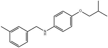 4-Isobutoxy-N-(3-methylbenzyl)aniline 化学構造式