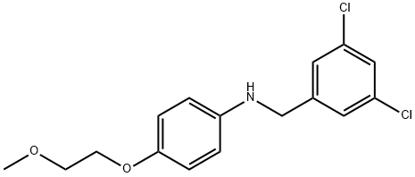 N-(3,5-Dichlorobenzyl)-4-(2-methoxyethoxy)aniline Struktur