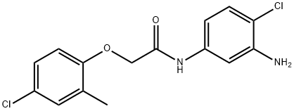 N-(3-Amino-4-chlorophenyl)-2-(4-chloro-2-methylphenoxy)acetamide 化学構造式